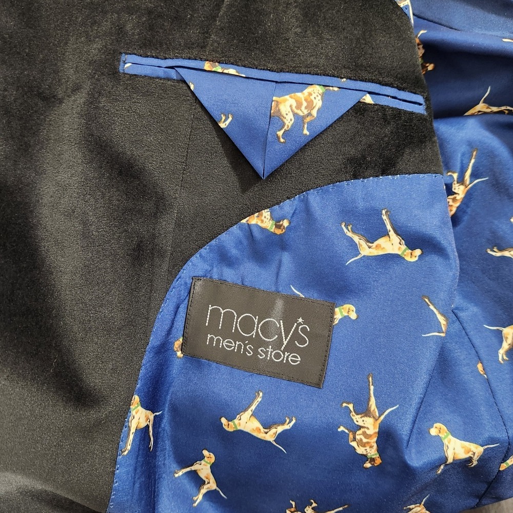 Lauren Ralph Lauren Black Velvet Sport Coat Blazer Size 48R Dog Lining Soft Luxe - Picture 10 of 12